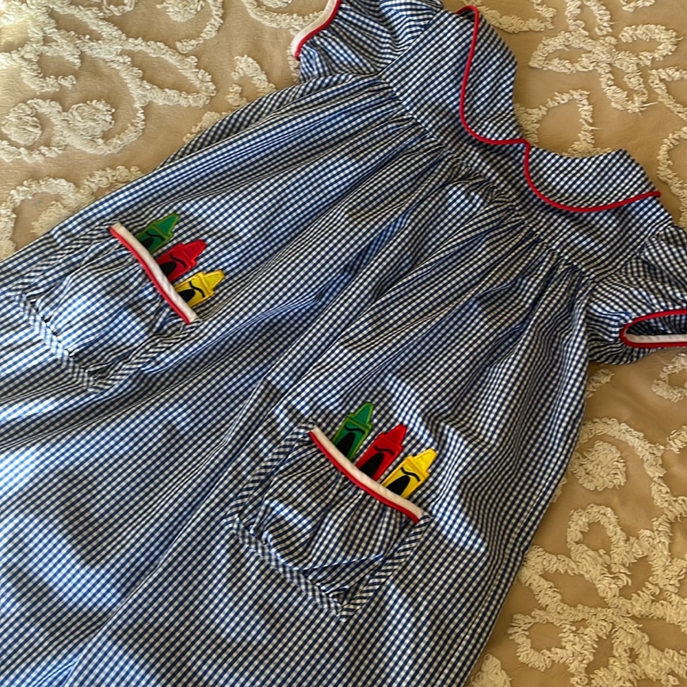 Stitchy Fish Back to School dress girls size 7